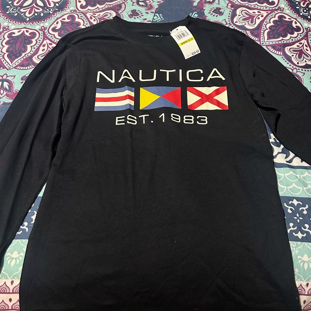 Nautica kids size M (10/12) long sleeve top. BRAND NEW WITH TAG
